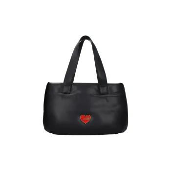 LOVE MOSCHINO Polyurethane One Shoulder Handbag Medium Size Women's Black