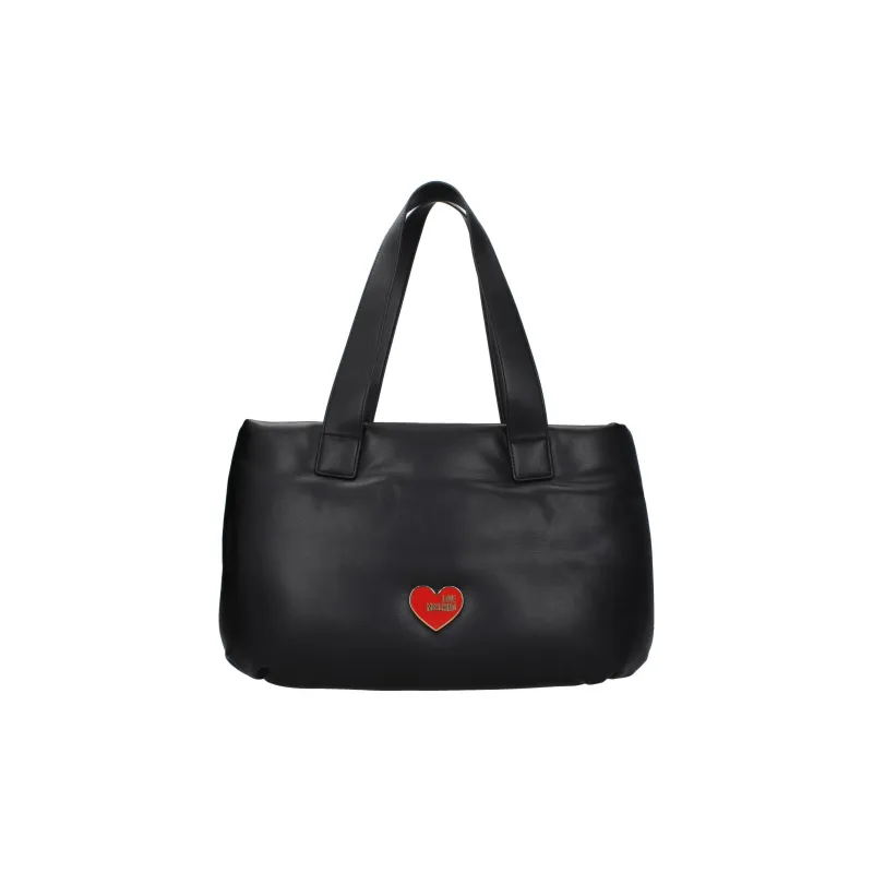 LOVE MOSCHINO Polyurethane One Shoulder Handbag Medium Size Women's Black-0