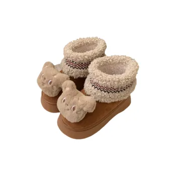 Thin Strips Cotton Slippers Women's, Light Brown