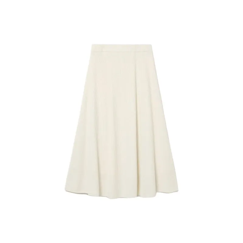 LACOSTE Casual Long Skirt Women's White-1