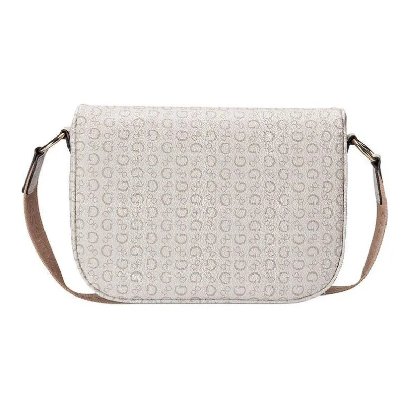 GUESS Artificial Leather Crossbody Bag Shoulder Bag Medium Size Women's White-4
