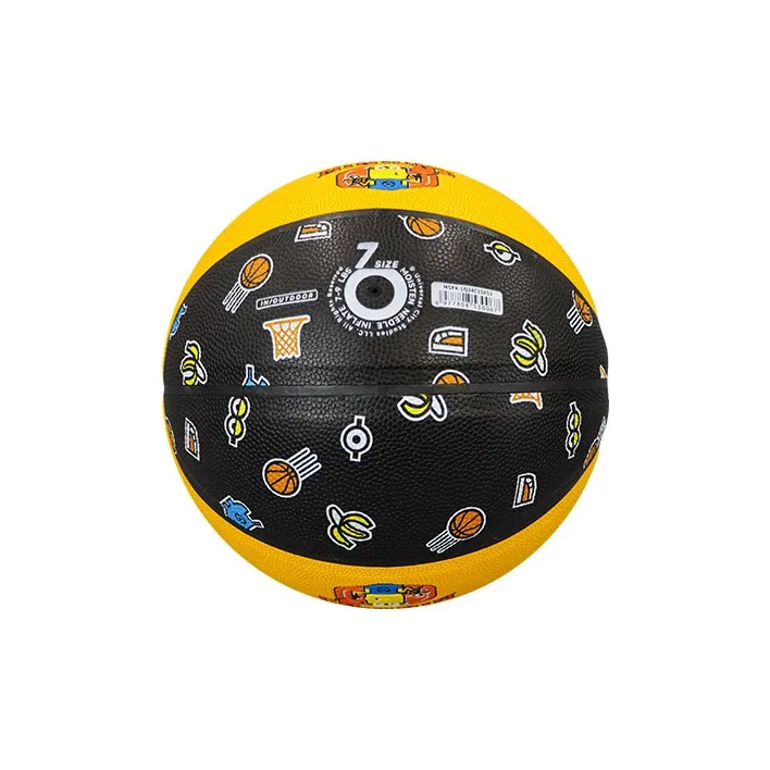 SIPAKESPORT x MINIONS PU Basketball Yellow Black Print Size 7 Ball Training Unisex-3