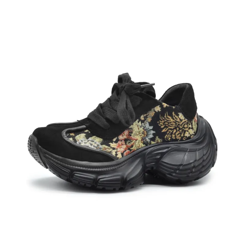 ARTMU Low Top Chunky Sneakers Women's Black-1