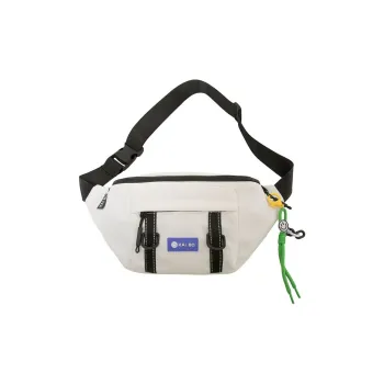 LUVISTRUE Nylon Crossbody Fanny Pack Unisex Ecru/Black/Blue