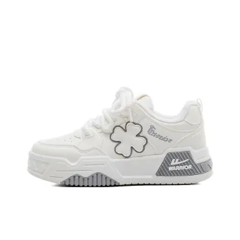 Warrior Warm Anti Slip And Wear Resistant Low Top Skateboard Shoes Women's White Light Gray