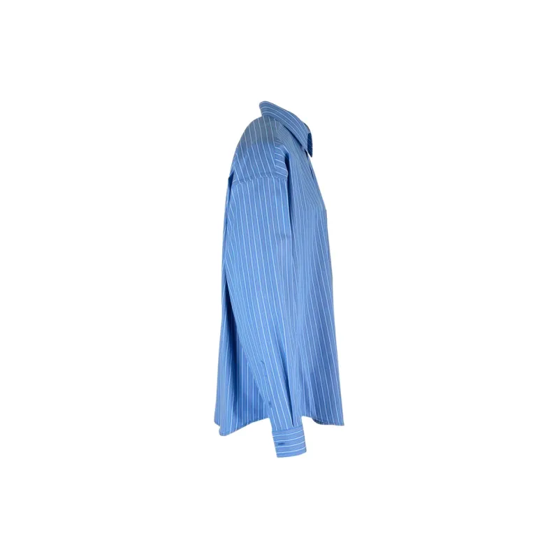 Balenciaga Striped Collared Long Sleeve Shirt-2