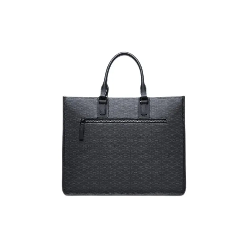 SEPTWOLVES Artificial Leather Briefcases Handbags Regular Men's Black-2