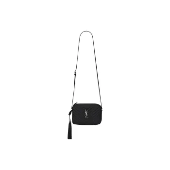 SAINT LAURENT Lou Camera Bag Crossbody Matelasse Leather Black