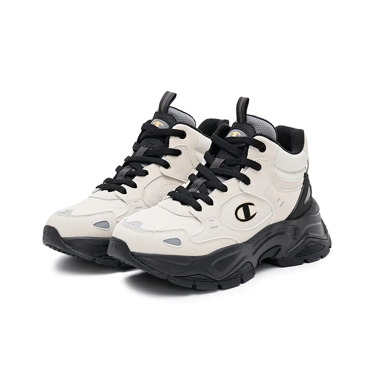 Champion High-Top Chunky Sneakers Women's Oat/Black-2