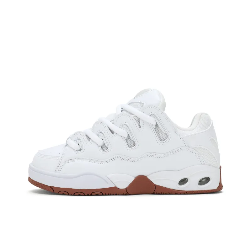 OSIRIS Cushioning Coverage Height Increasing Wear Resistant Slip Resistant Low Top Skateboard Shoes Unisex White-0