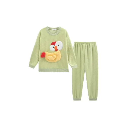 Sleeping Beauty Pajama Set Women's Yellow Green