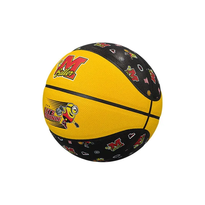 SIPAKESPORT PU Basketball Yellow Black Size 7 Training Unisex-3