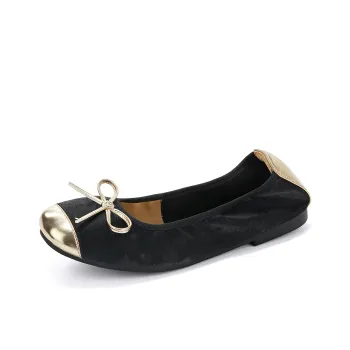 La Chapelle Casual Single Shoes Low Heel Women's Black