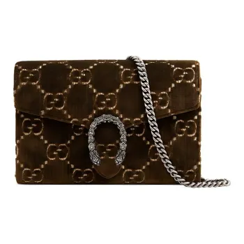 GUCCI Dionysus Velvet Wallets Shoulder Bag Crossbody Bag Mini Women's Brown