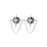 Sparkle Star Stud Earrings White (1 Pair)