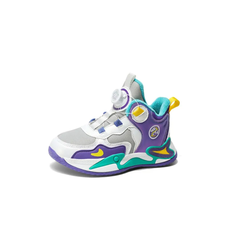 ROBINHOOD Slip Resistant Thermal Mid Top Children's Basketball Shoes Kids'-1