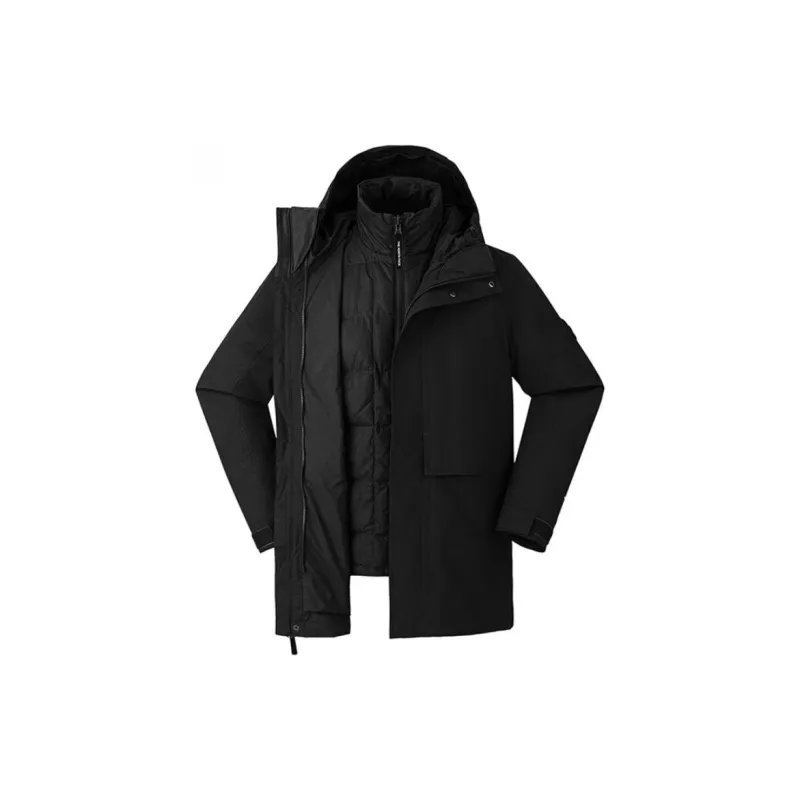 THE NORTH FACE Water Resistant Windproof Warm Cold Resistant Rainproof Windbreaker Jacket Men's Cosmic Black-2