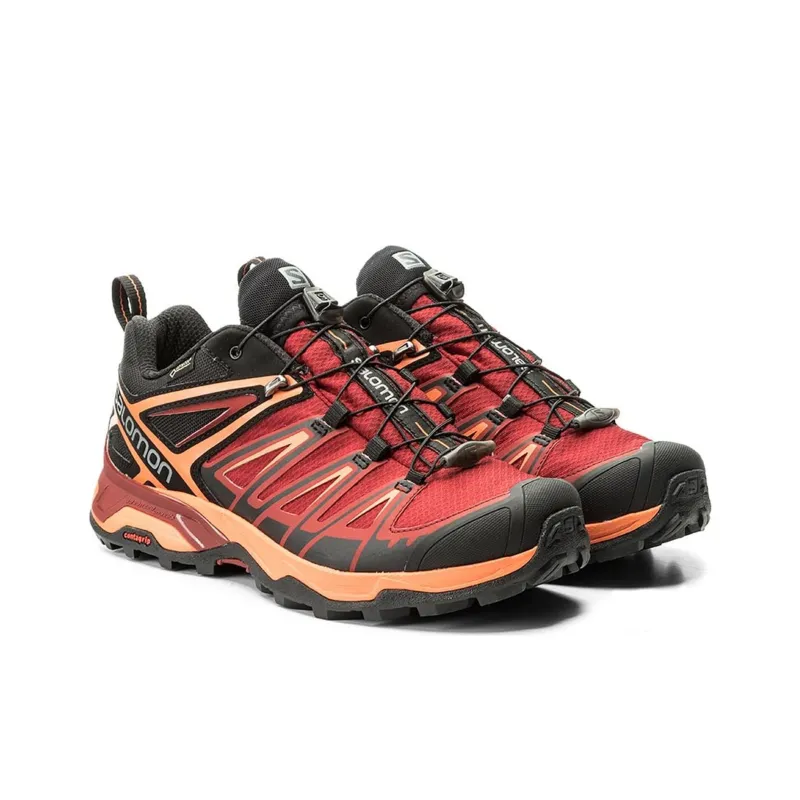 SALOMON Anti-Slip Wear-Resistant Low-Top Hiking Shoes Men's Red-2
