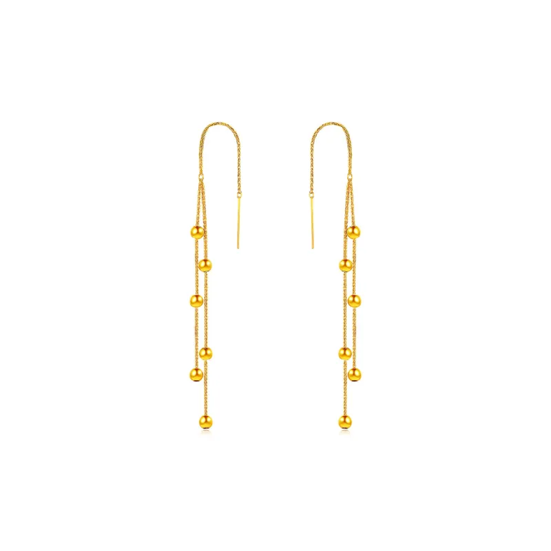 DEMONE 18K Gold Drop Earrings Women's-0