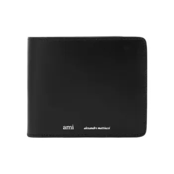 AMIPARIS Leather Card Holder Wallet Unisex Black