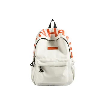 LUVISTRUE Nylon Fabric Backpack Unisex White/Black/Purple/Khaki/Pink