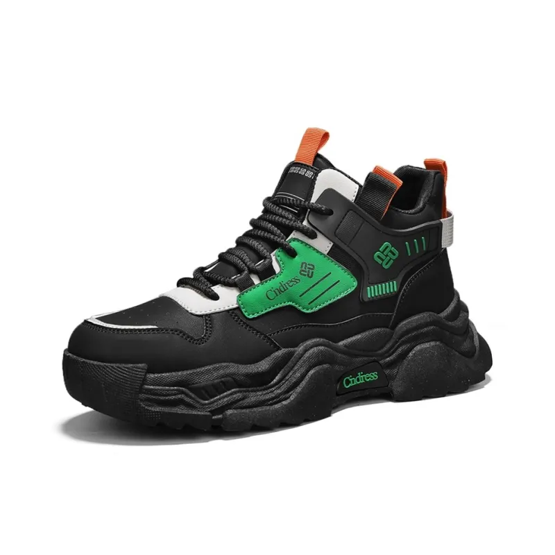 Cindiress Anti Slip Wear Resistant High Top Chunky Sneakers Men's-14