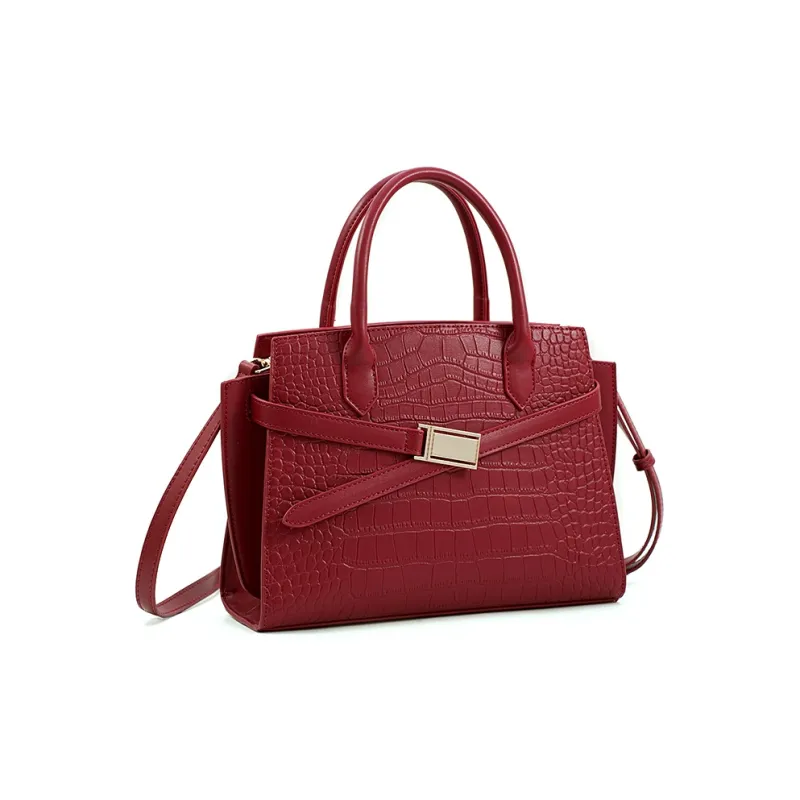 Vigno Synthetic Leather One Shoulder Handbags Regular Women's Red-1