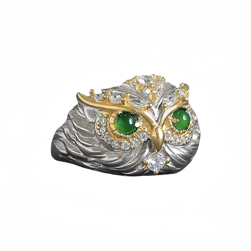 Xifeng Building Ice Glutinous Jadeite Rings Unisex-0