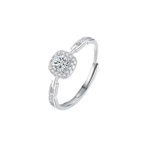 KING OF BLING 925 Sterling Silver With Zircon Rings Women's Year Of The Snake Good Luck