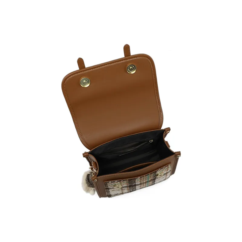 COMELY Fabric, Synthetic Leather Small Backpack Regular Women's Coffee-4