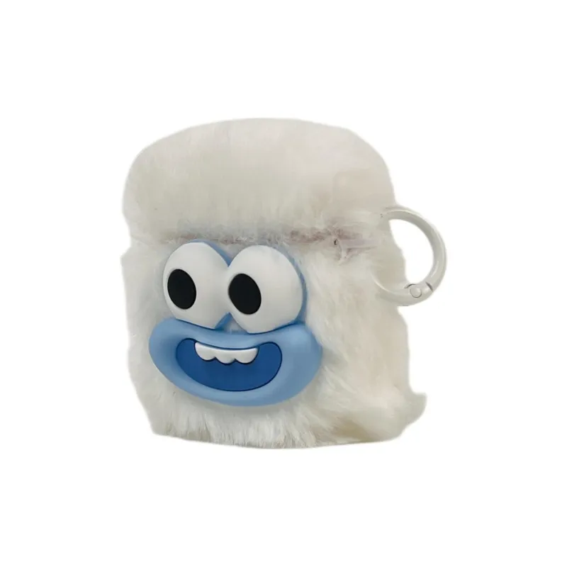 Wei Xin Compatibility Apple AirPods 4/2/3/4th Generation/AirPods Pro/Pro 2 Plush 3D Effect Sausage Lips Headphone Cases-10