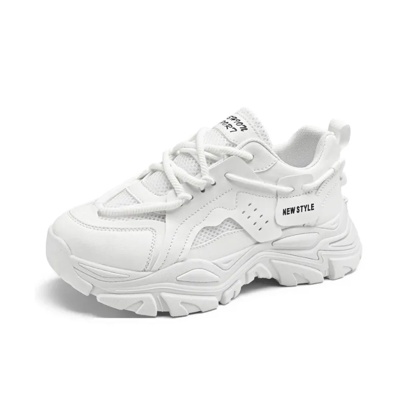 Baibianzhiheren Cushioning Wear Resistant Breathable Coverage Balance Height Increasing Low Top Chunky Sneakers Men's-5