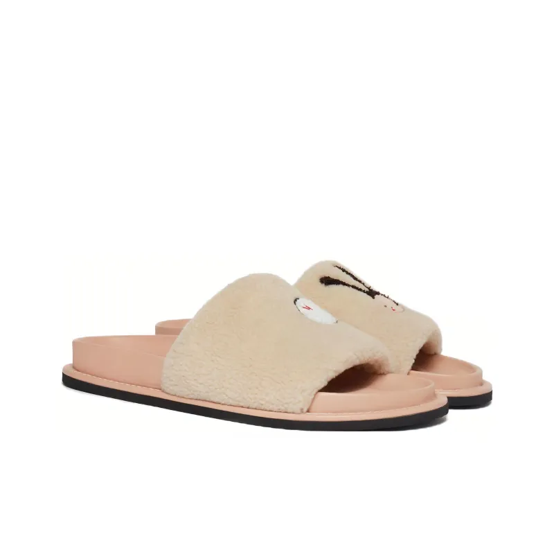 Yoshitomo Nara x Stella McCartney Rubber Sole Slide Slippers Unisex Beige-2