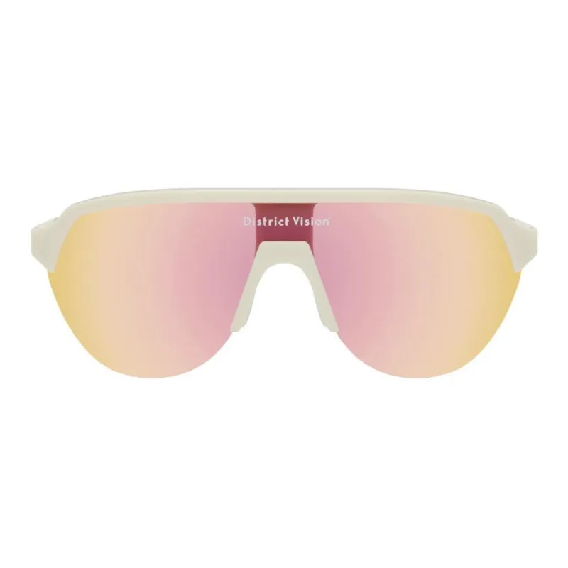 District Vision Titanium Nylon Irregular Shape Sunglasses Women's White-0