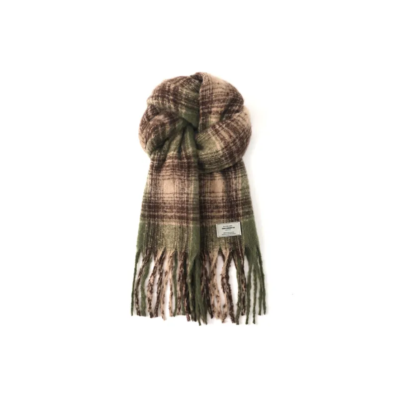 FREE RABBITⅡ Winter Thickened Warm Advanced Touch Fringe Shawl Scarf Unisex-10