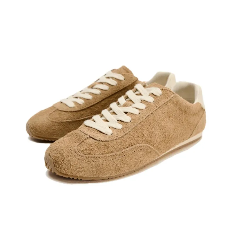 ZARA Wear-Resistant Low-Top Casual Shoes Women's Brown Yellow-2