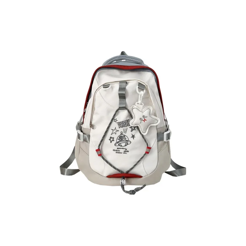 KAMLUI Nylon Fabric Backpack Unisex Multicolor-11