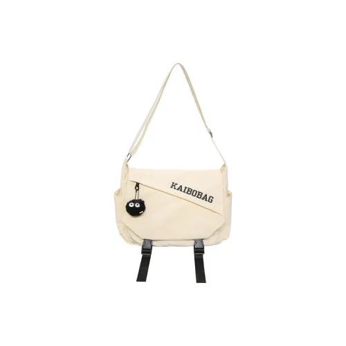 LUVISTRUE Nylon Shoulder Bag Crossbody Bag Medium Size Unisex Ecru Black/Orange Red/Green