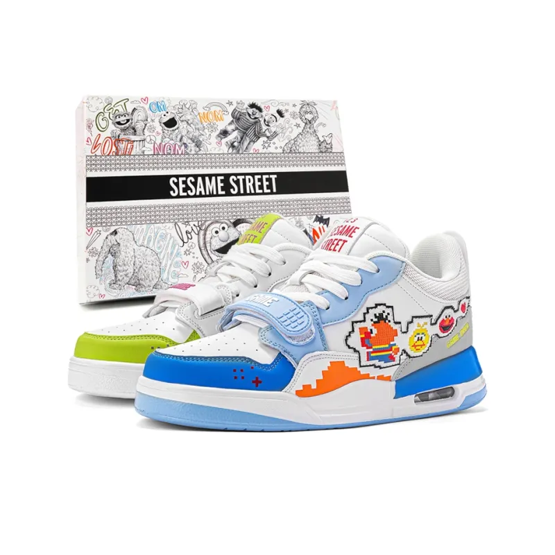 SESAME STREET Cushioned Wear Resistant Coverage Warm Mid Top Basketball Shoes Unisex-1