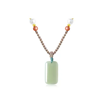 Lao Feng Xiang Necklaces Green Jade Women's
