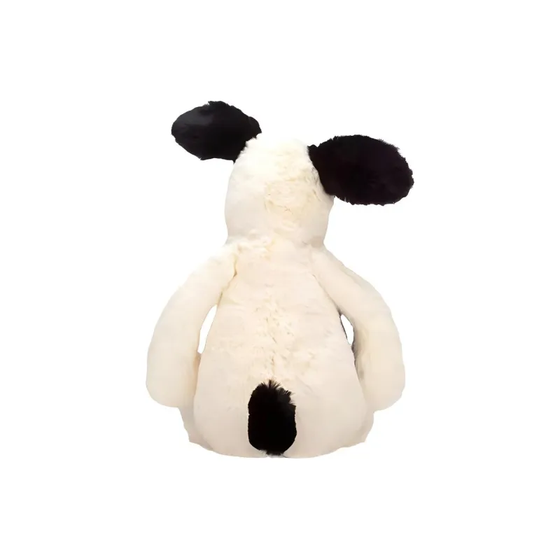 JELLYCAT Bashful Black & Cream Puppy Stuffed Animal-3