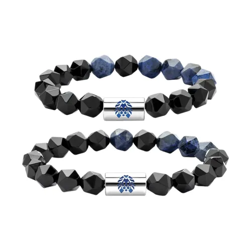 Rastaclat Agate Small Lion Chinese Style Beaded Bracelet Unisex