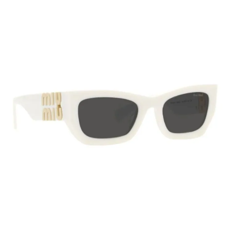 MIU MIU Acetate Cat Eye Sunglasses Women's White-1