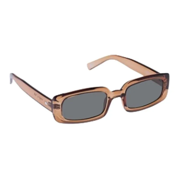 Le Specs Polycarbonate Rectangular Sunglasses Women's Jelly Brown-2
