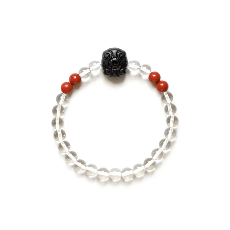 FANGYUANXIAOFU Rosewood Single Wrap, Beaded Bracelet Women's-0