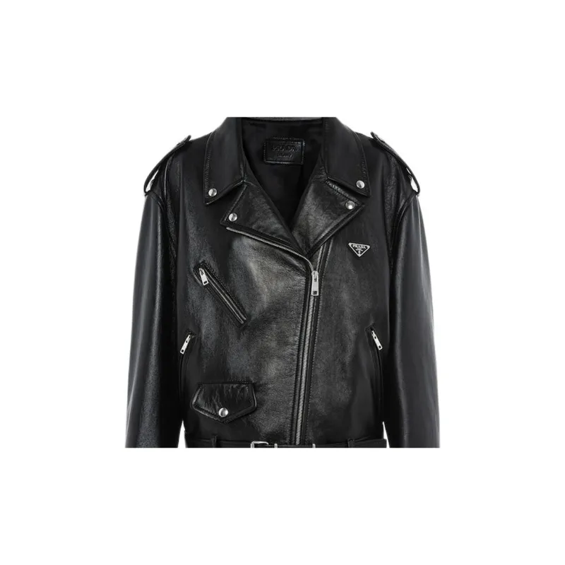 PRADA Nappa leather Biker Jacket-4