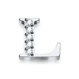 Zircon Letter Stud Earrings L (Single)