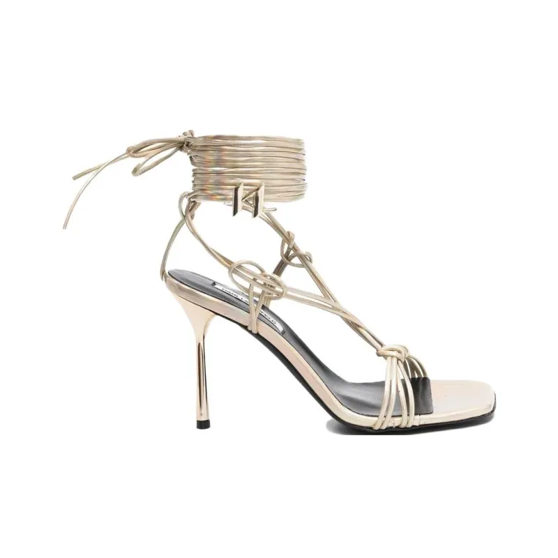 KARL LAGERFELD Gala Shimmer Lace-up Sandals-1
