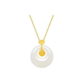 ZHOU LIU FU Pendants White Jade Unisex