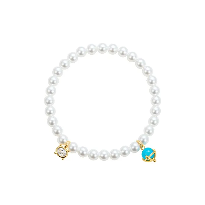 Social Talent 18K Gold Artificial Pearl Bracelets Women's-0